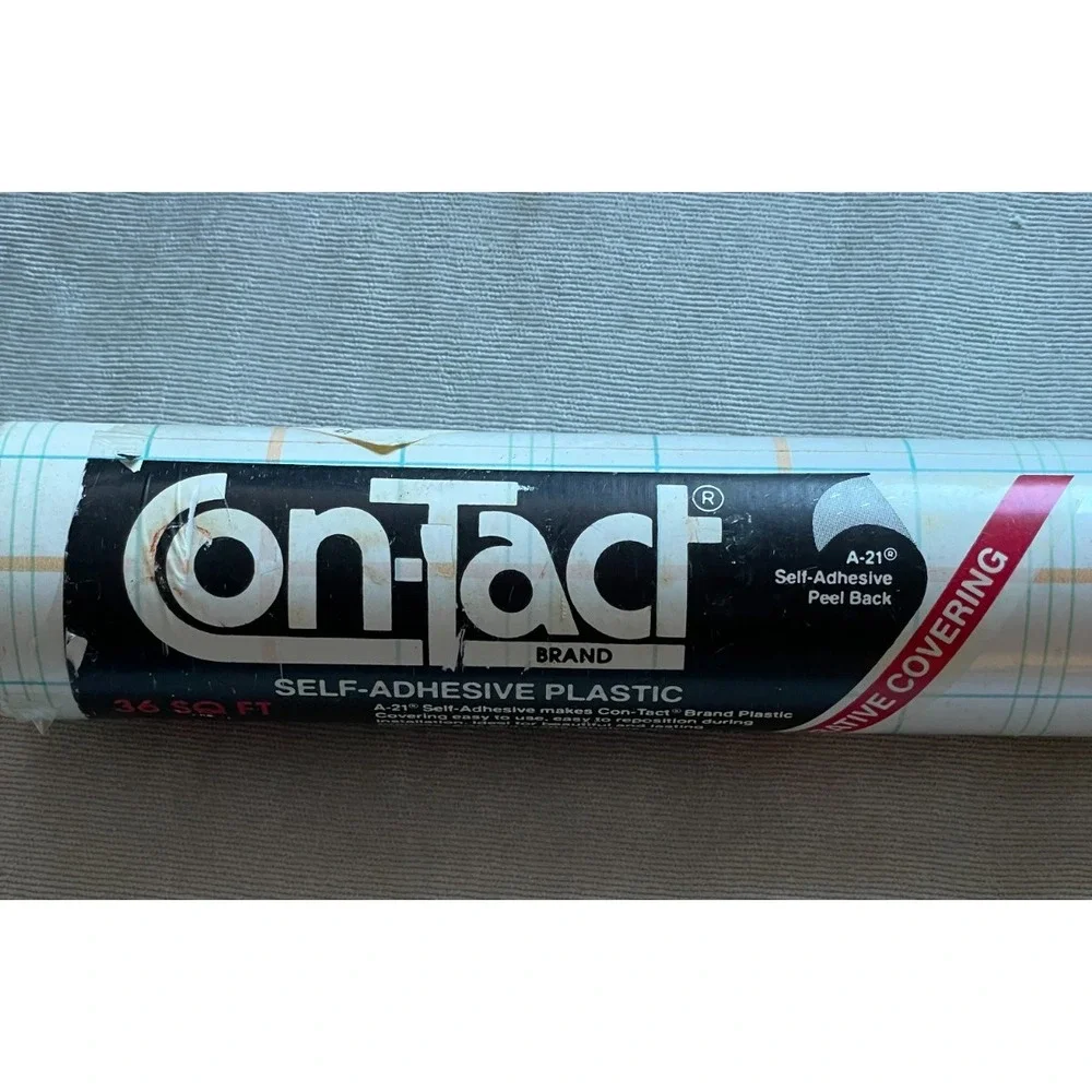 Vintage Con-Tact Shelf Liner Rubbermaid Adhesive‎ Grid Jumbo Roll 36 sq ft New